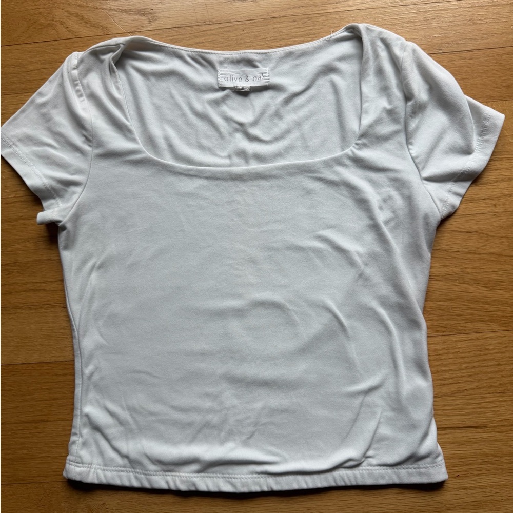 Olive & Oak White Short Sleeve Tee